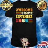 Awesome Since September 1986 35th Birthday 35 Years Old T-Shirt