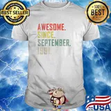 Awesome Since September 1991 30th Birthday T-Shirt