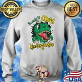 Back To School I'm Ready To Crush Kindergarten T-Rex Dino T-Shirt Sweater