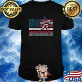 Baseball American Patriot Usa Flag Shirt