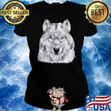 Beautiful wolf head wolf pack wild wolves wilderness T-Shirt Ladies tee