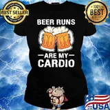 Beer are my runs cardio Alcoholic T-Shirt Ladies tee