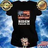 Biden failed us American flag T-Shirt Ladies tee