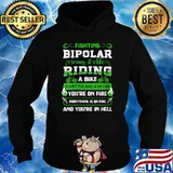 Bipolar Fighter Mania Mental Disorder Anxiety Psychosis T-Shirt Hoodie