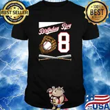 Birthday Boy 8 Party Cake Baseball Field Bat Catcher Homerun T-Shirt