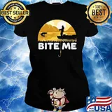 Bite me fishing sunset s Ladies tee