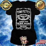 Black and White Tom Art Pettys Country Music Outfits Whiskey T-Shirt Ladies tee
