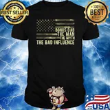 Bonus Dad The Man Myth Bad Influence Camouflage America Men T-Shirt