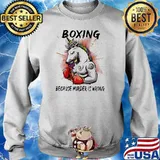 Boxing because murder is wrong unicorn Sweater