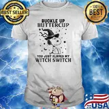 Buckle up buttercup you just flipped my witch switch yoda halloween shirt