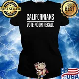 California Vote No On Recall Election T-Shirt Ladies tee