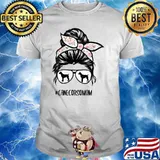 Cane Corso Mom messy bun hair glasses T-Shirt