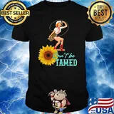 Cant be tamed cowgirl sunflower shirt