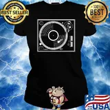 Classic DJ Turntable T-Shirt Ladies tee