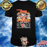 Cleveland browns 76th anniversary 1946 2022 thank you for the memories signatures shirt