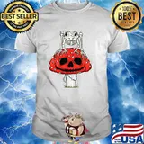 Cottagecore Skeleton Frog Skull Mushroom Goth Halloween T-Shirt