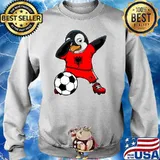 Dabbing Penguin Albania Soccer Fans Jersey Football Lovers T-Shirt Sweater
