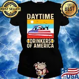 Daytime drinkers of america boating flag vintage s Ladies tee