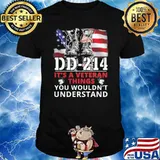 DD 214 It's A Veteran Things you Wouldn't Understand American Flag Shirt