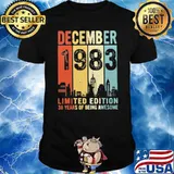 December 1983 Limited Edition 38 Years Of Being Awesome Vintage Shirt