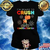 Dinosaur I'm Ready To Crush Kindergarten Bike T-Shirt Ladies tee