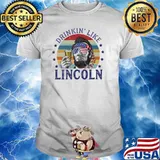 Drinkin Like Lincoln Vintage American Flag Vintage Shirt