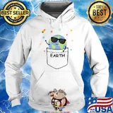 Earth In Pocket, Funny Space Solar System Planet Astronomy T-Shirt Hoodie