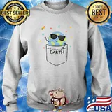 Earth In Pocket, Funny Space Solar System Planet Astronomy T-Shirt Sweater