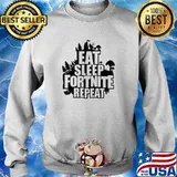 Eat Sleep Fortnite Repeat Gamer Players T-Shirt Sweater