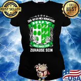 Egal wo ich mich herumtreibe huy wird immer mein zuhause sein logo s Ladies tee