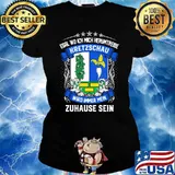Egal wo ich mich herumtreibe kretzschau wird immer mein zuhause sein logo s Ladies tee