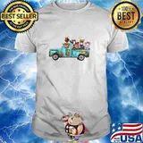 Farm Pickup Truck with Farm animals Farmer's Wife Cow T-Shirt