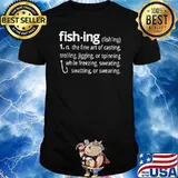 Fishing The Fine Art Of Casting Trolling Jigging Or Spinning While Freezing Sweating Swatting Or Swearing Shirt