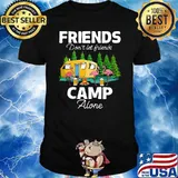 Friends dont let friends camp alone flamingo beer shirt