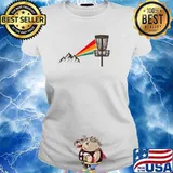 Frisbee In The Mountain Disc Golf Giftidea Frolf Vintage T-Shirt Ladies tee