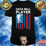 Gaga Ball Pit Player american flag t-shirt