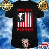 Gaga Ball Pit Player Ga-Ga Team USa FLag T-Shirt