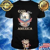 God bless our nation eagle american flag shirt