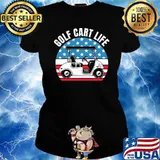 Golf cart life american flag s Ladies tee