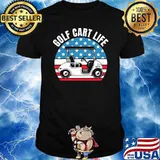 Golf cart life american flag shirt