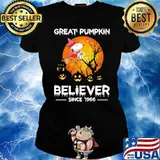 Great Pumkin Believer Since 1966 Blood Moon Snoopy Shirt Ladies tee