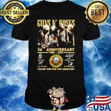 Guns N' Roes 36th Anniversary Thank You For The Memories Shirt