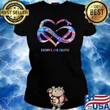 Hope For A Cure Crohn's And Colitis Heart Hologram Shirt Ladies tee