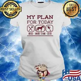 Horses My plan for today T-Shirt Ladies tee