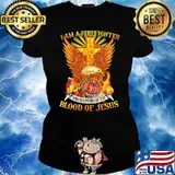 I am a firefighter who is covered by the blood of jesus eagle Ladies tee