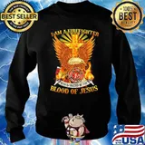 I am a firefighter who is covered by the blood of jesus eagle Sweater