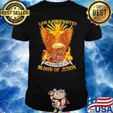 I am a firefighter who is covered by the blood of jesus eagle shirt