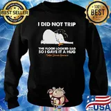 I did not trip the floor looked sad so i gave it a hug Multiple Sclerosis Awareness elephant Sweater
