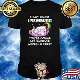 I Got About 5 Personalities Unicorn Hippo T-Shirt