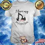 I Love My Heavy Equipment Operator Flower T-Shirt